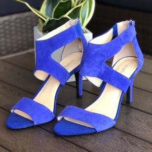 BCBGeneration MAVEL Cobalt Blue Suede Ankle Heels